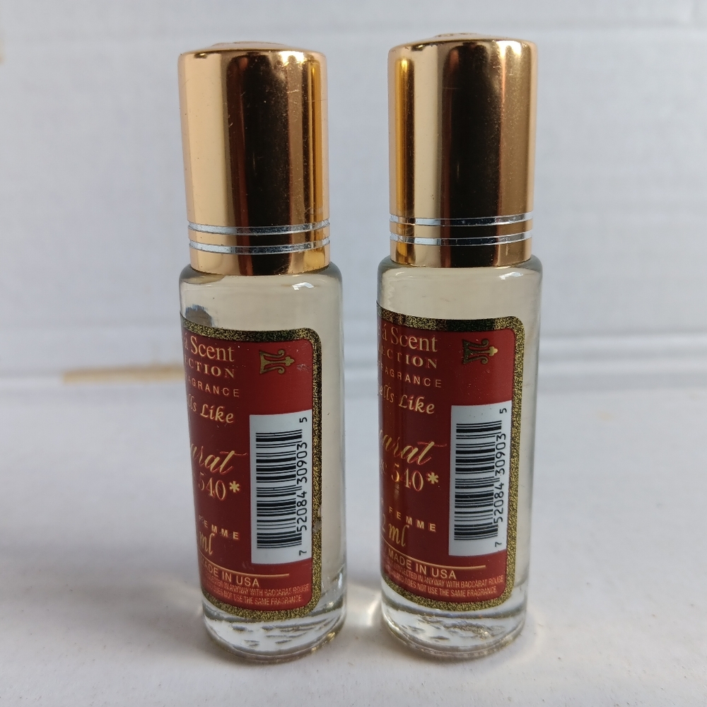 x2 Pure Fragrance Oil Inspired By Bacrat Rouge Men/Women 12ml Roll-On - Picture 3 of 7